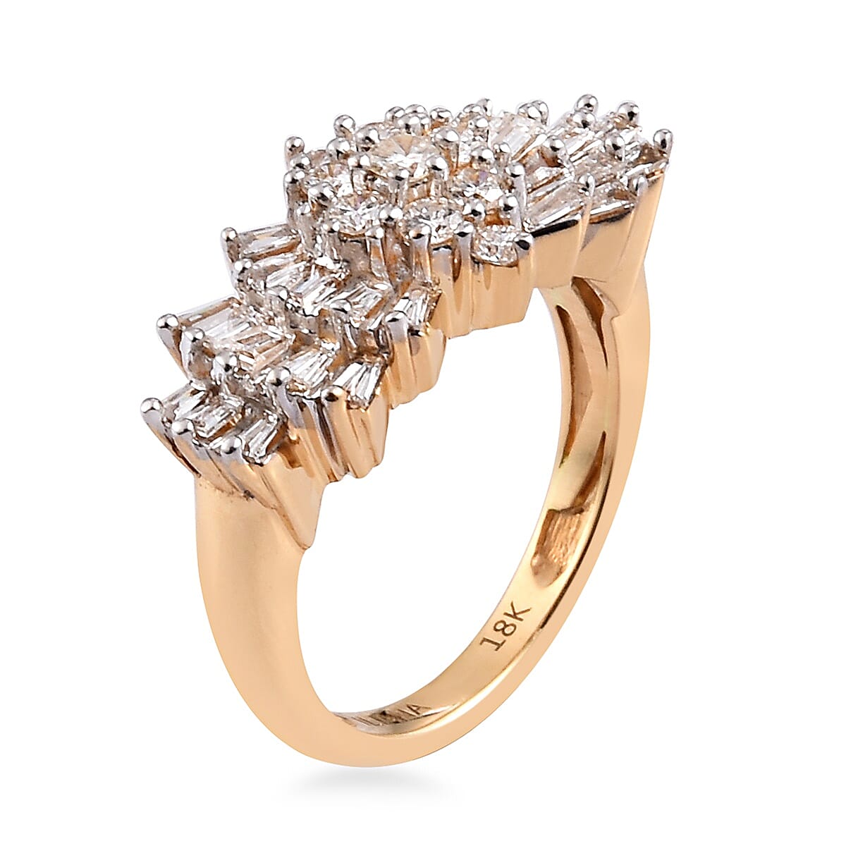 ILIANA 1 Ct. Natural Diamond Ballerina Ring in 18K Gold IGI Certified 2363602 4
