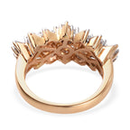 ILIANA 18K Yellow Gold IGI Certified Natural Diamond (SI-G-H) Ballerina Ring 1.00 Ct.