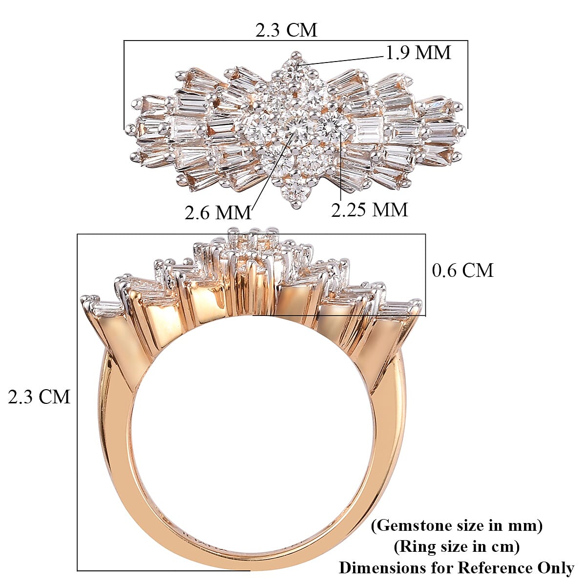 ILIANA 1 Ct. Natural Diamond Ballerina Ring in 18K Gold IGI Certified 2363602 6
