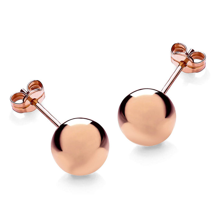 ILIANA 18K Rose Gold 8mm Ball Stud Earrings 7190226 1
