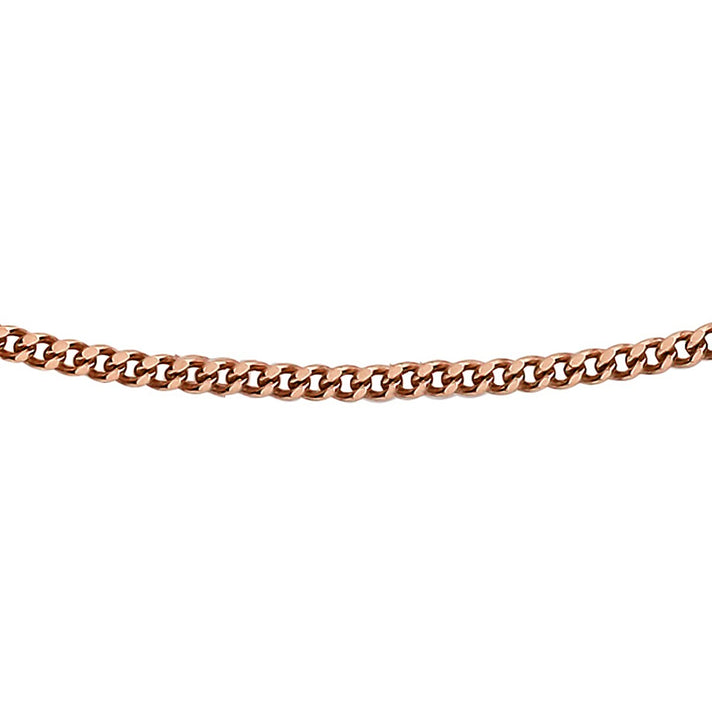 ILIANA 18K Rose Gold Diamond Cut Adjustable Curb Chain 18 Inch to 20 Inch 7573901 1