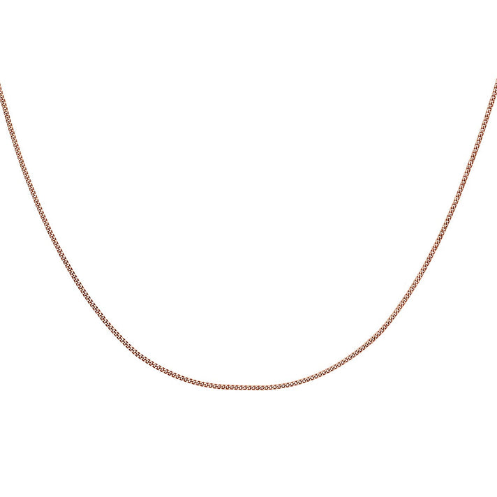 ILIANA 18K Rose Gold Diamond Cut Adjustable Curb Chain 18 Inch to 20 Inch 7573901 2
