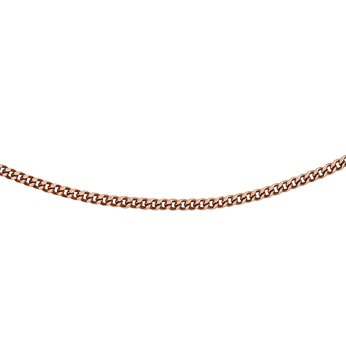 ILIANA 18K Rose Gold Diamond Cut Curb Chain 16 Inch 7573969 0