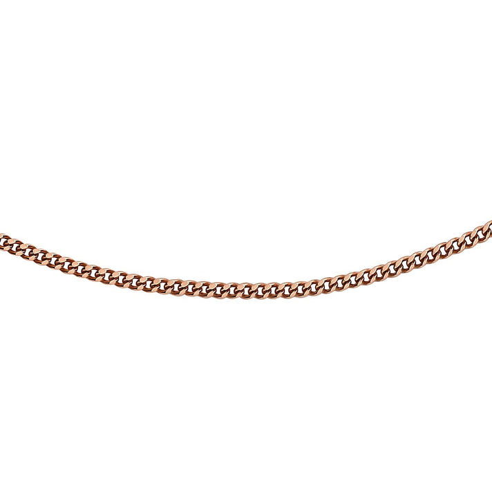 ILIANA 18K Rose Gold Diamond Cut Curb Chain 16 Inch 7573969 1
