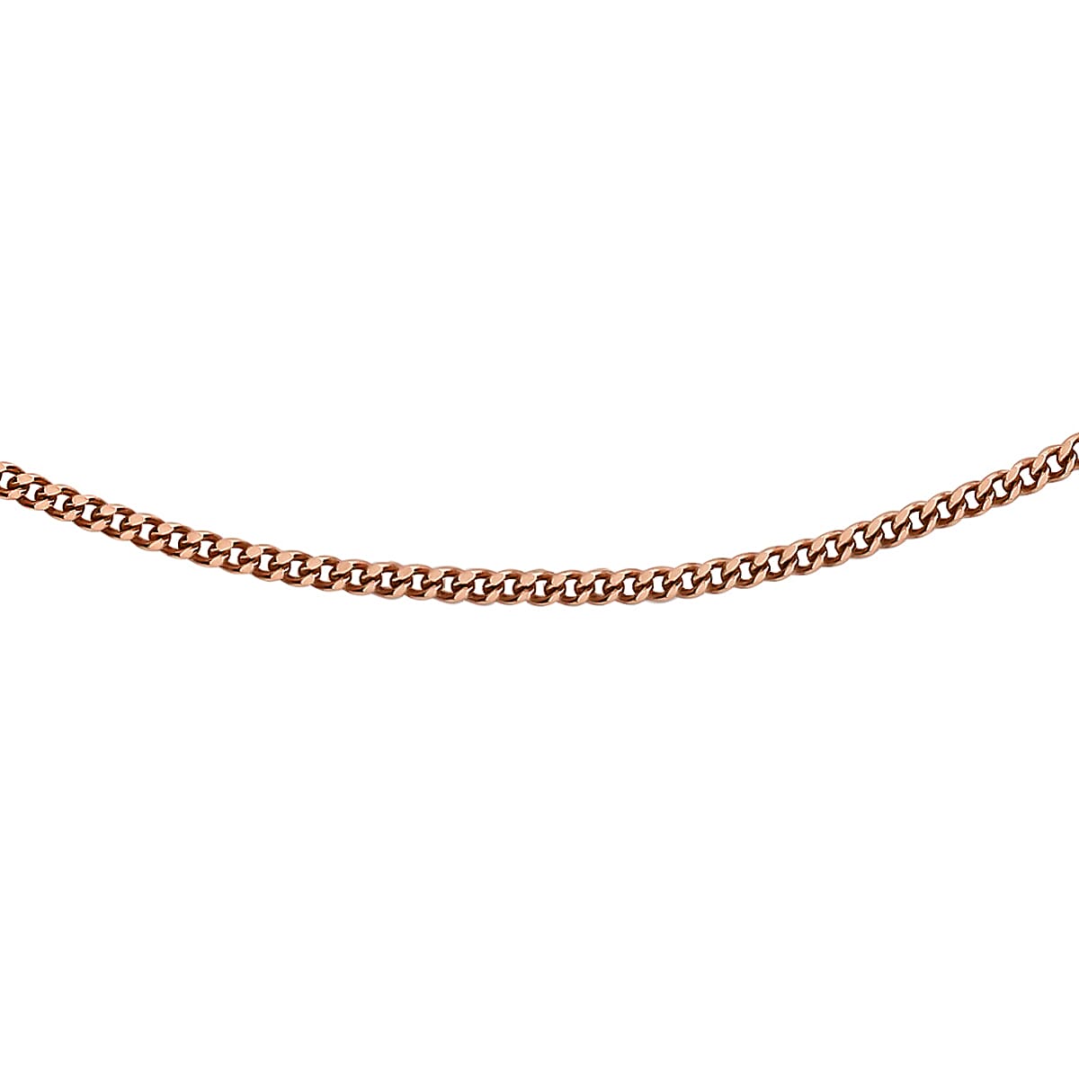 ILIANA 18K Rose Gold Diamond Cut Curb Chain 18 Inch 7573974 0