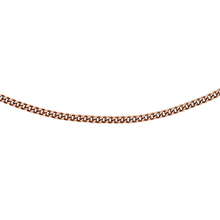 ILIANA 18K Rose Gold Diamond Cut Curb Chain 18 Inch 7573974 1