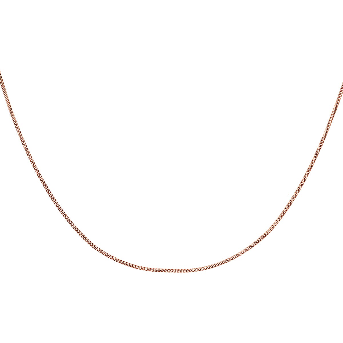 ILIANA 18K Rose Gold Diamond Cut Curb Chain 18 Inch 7573974 1