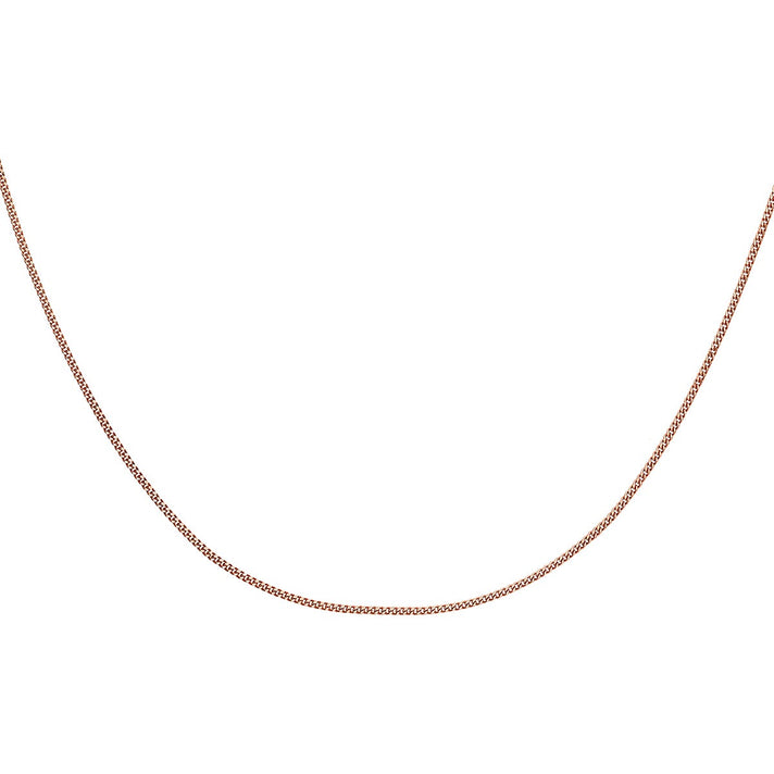 ILIANA 18K Rose Gold Diamond Cut Curb Chain 18 Inch 7573974 2