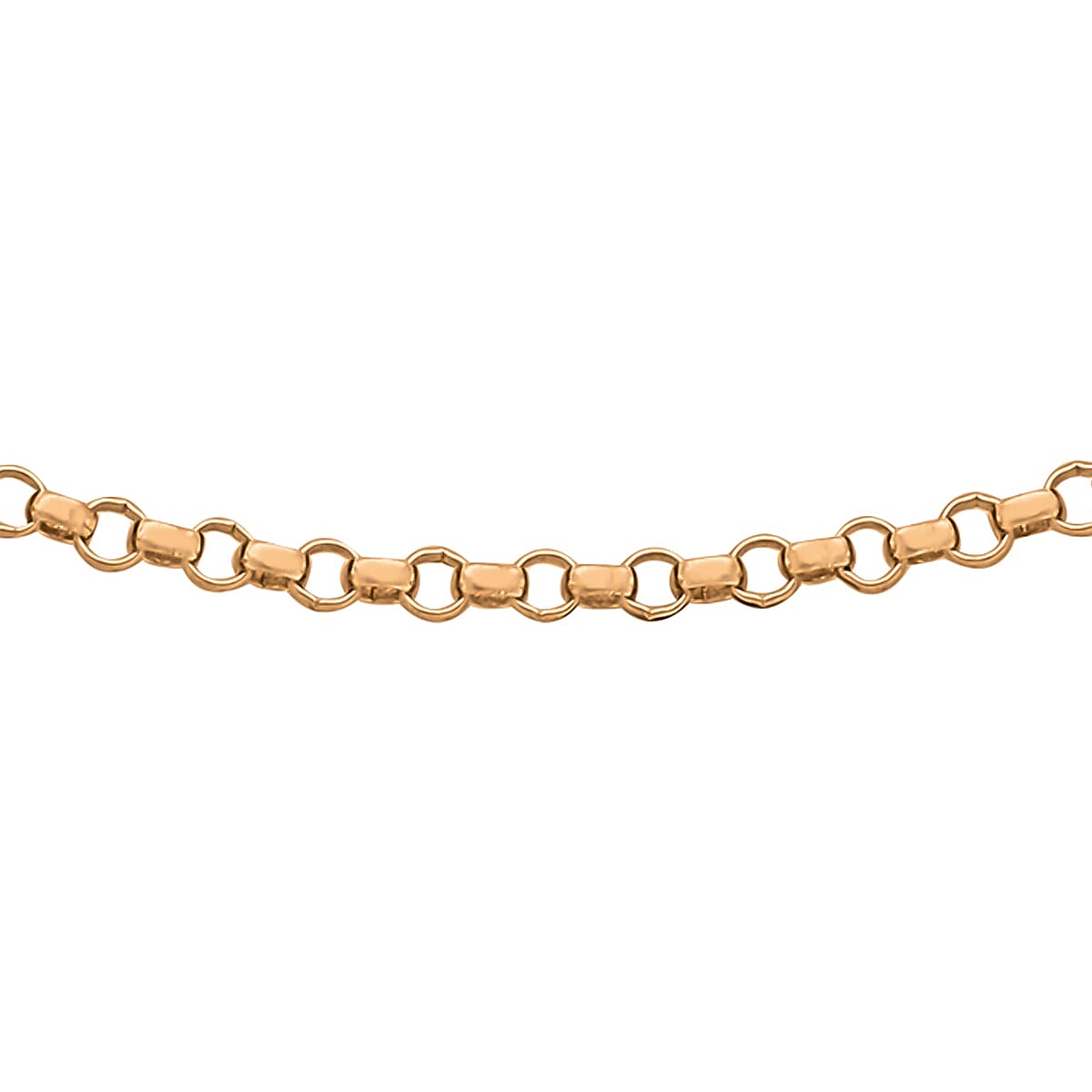 ILIANA 18K Rose Gold Round Belcher Chain 16 Inch 7571653 0