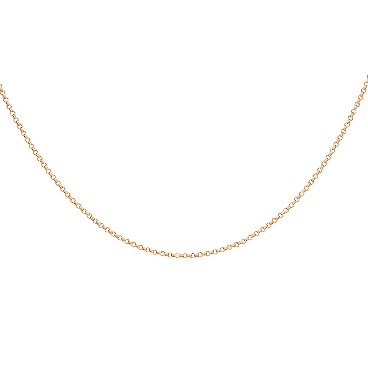 ILIANA 18K Rose Gold Round Belcher Chain 16 Inch 7571653 1