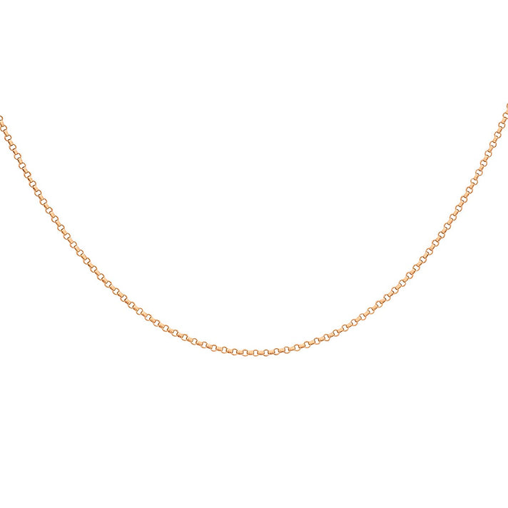 ILIANA 18K Rose Gold Round Belcher Chain 16 Inch 7571653 2