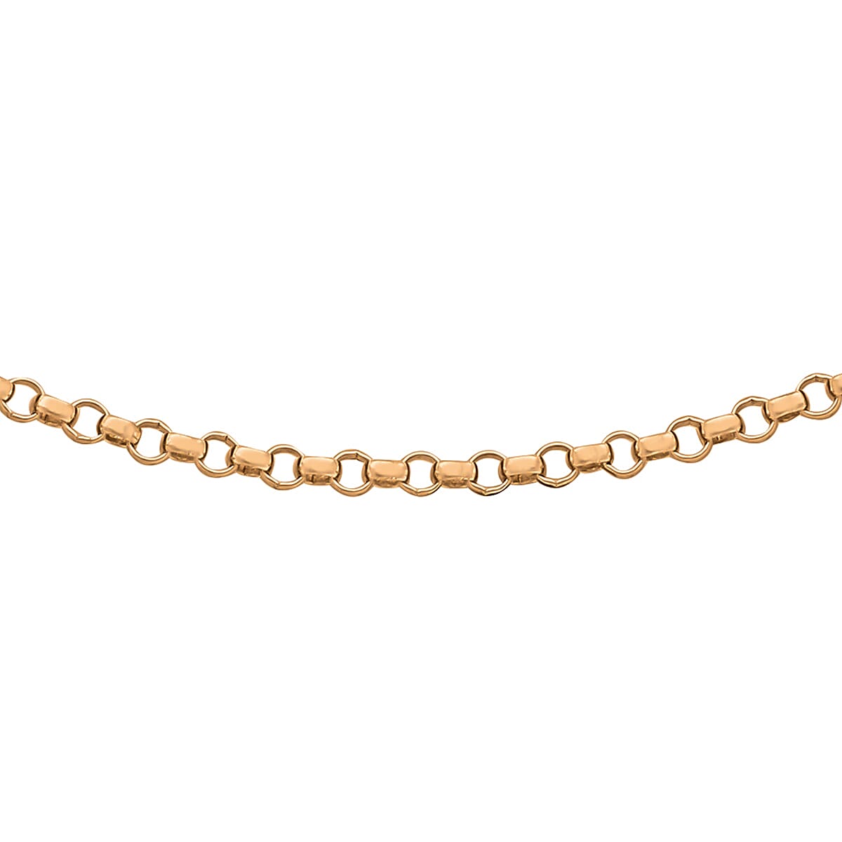 ILIANA 18K Rose Gold Round Belcher Chain 18 Inch 7571656 0