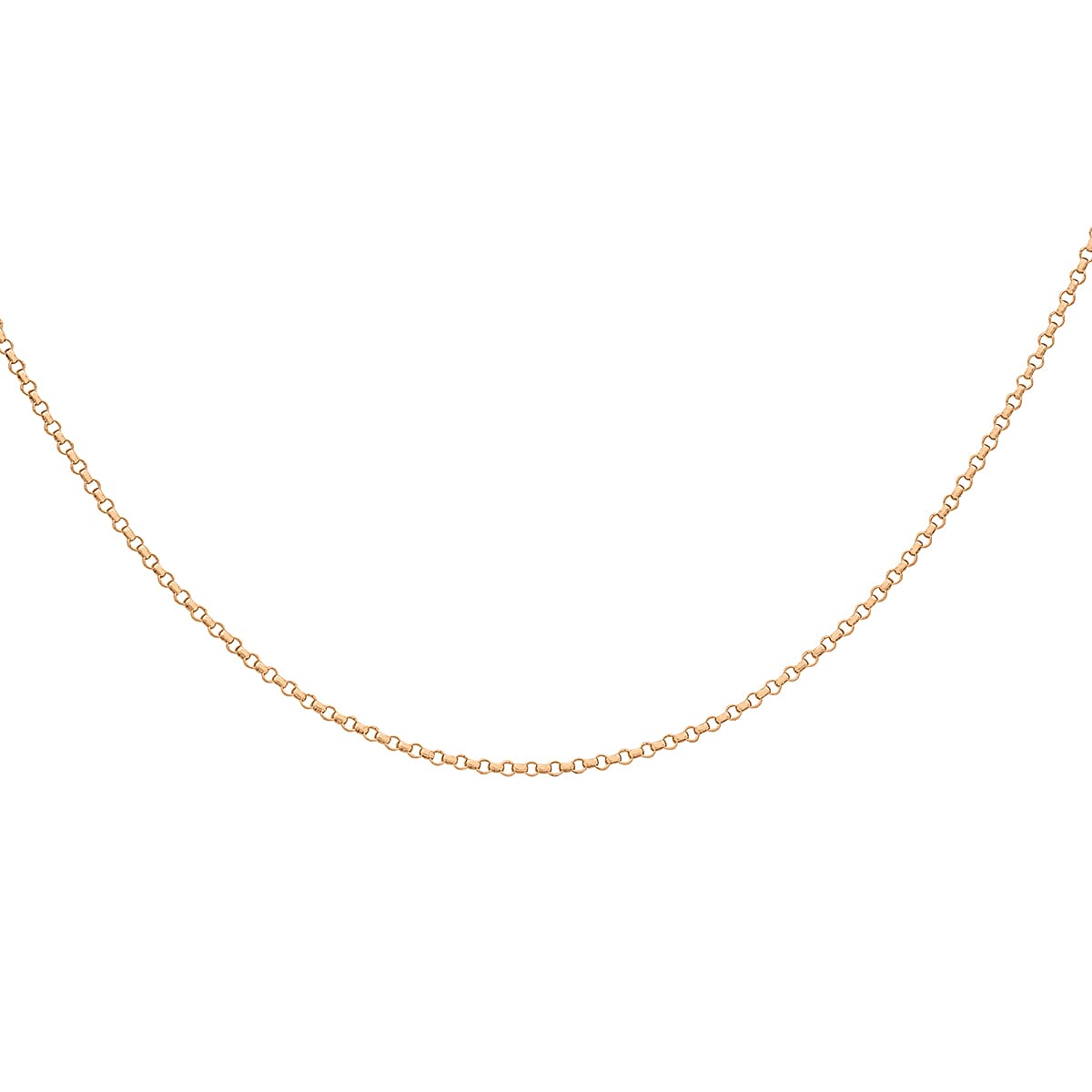 ILIANA 18K Rose Gold Round Belcher Chain 18 Inch 7571656 1