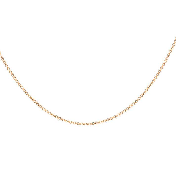 ILIANA 18K Rose Gold Round Belcher Chain 18 Inch 7571656 2
