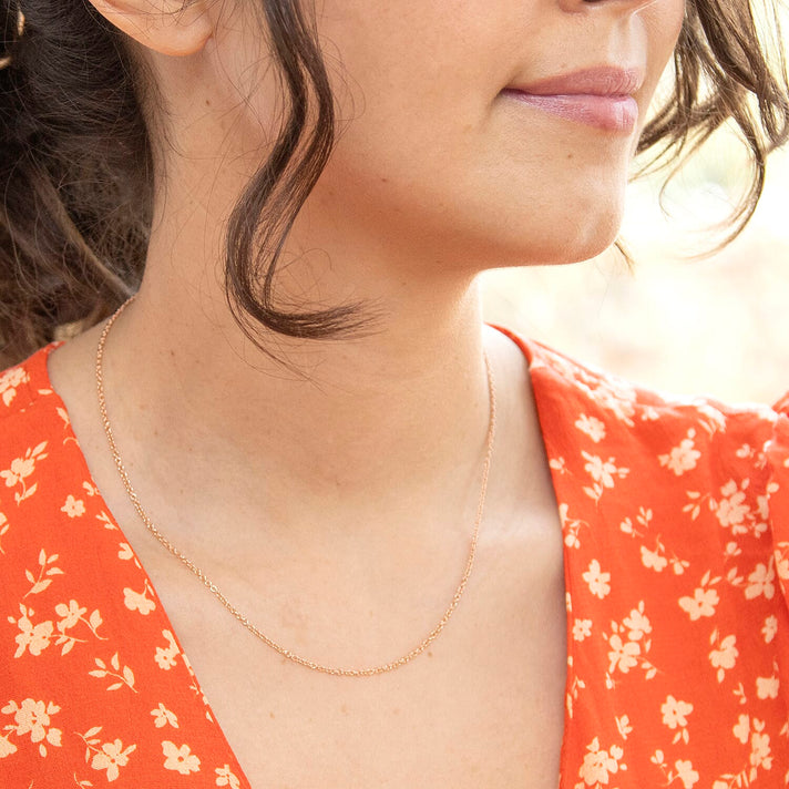 ILIANA 18K Rose Gold Trace Chain 16 Inch 7575402 2