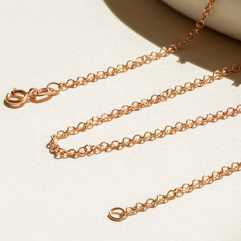 18K Rose Gold  Chain (Size - 18),  Gold Wt. 2.6 Gms