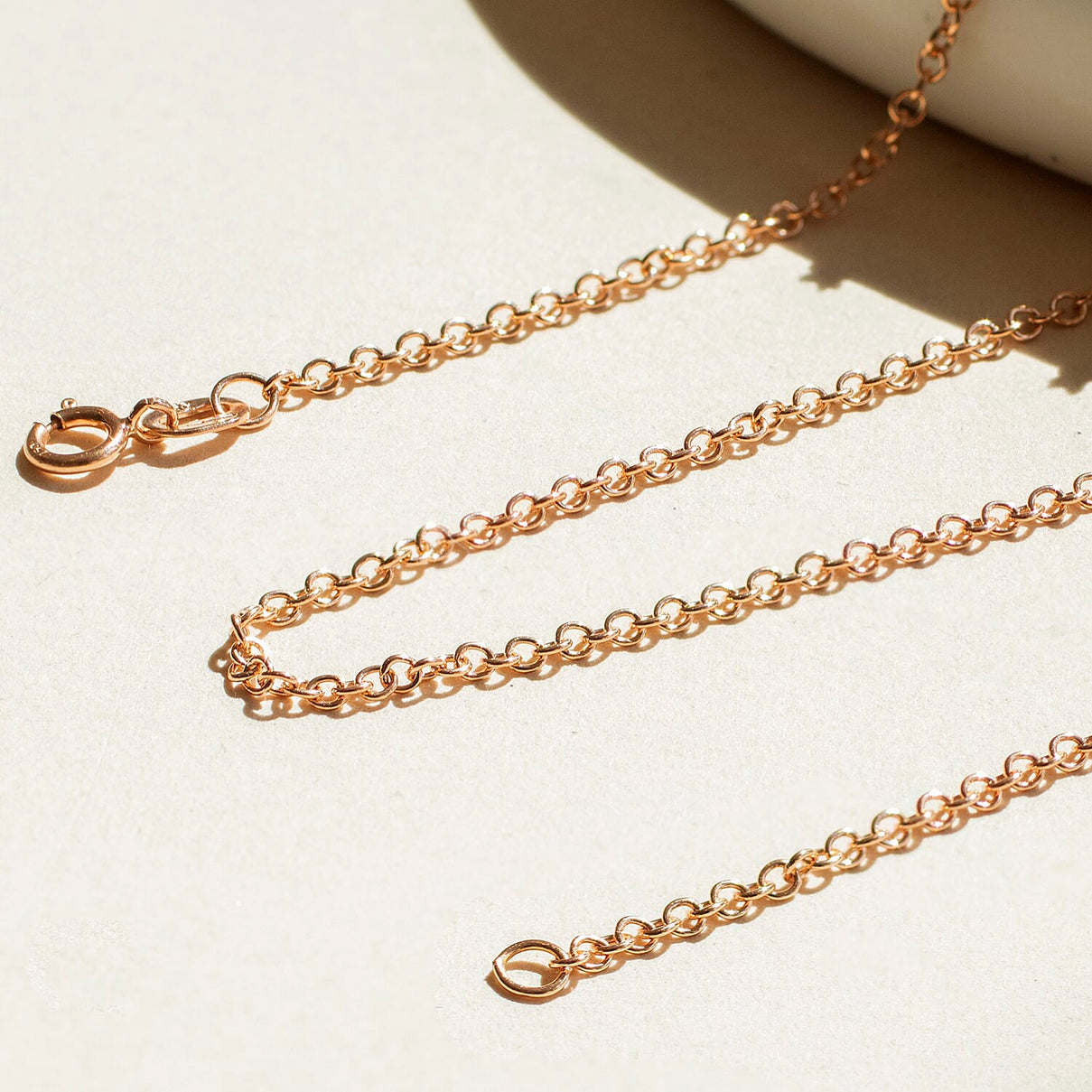 ILIANA 18K Rose Gold Trace Chain 18 Inch 7575404 2
