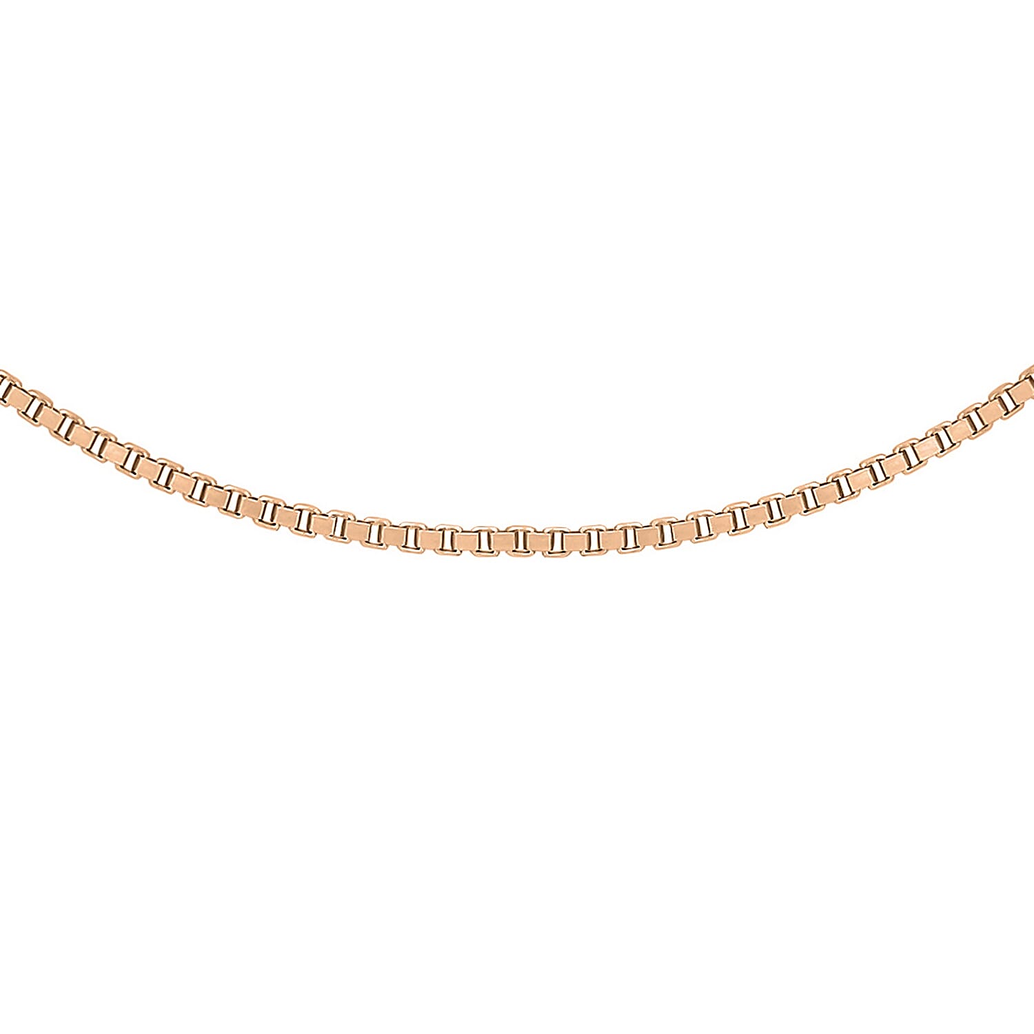 ILIANA 18K Rose Gold Venetian Box Chain 18 Inch 7571798 0