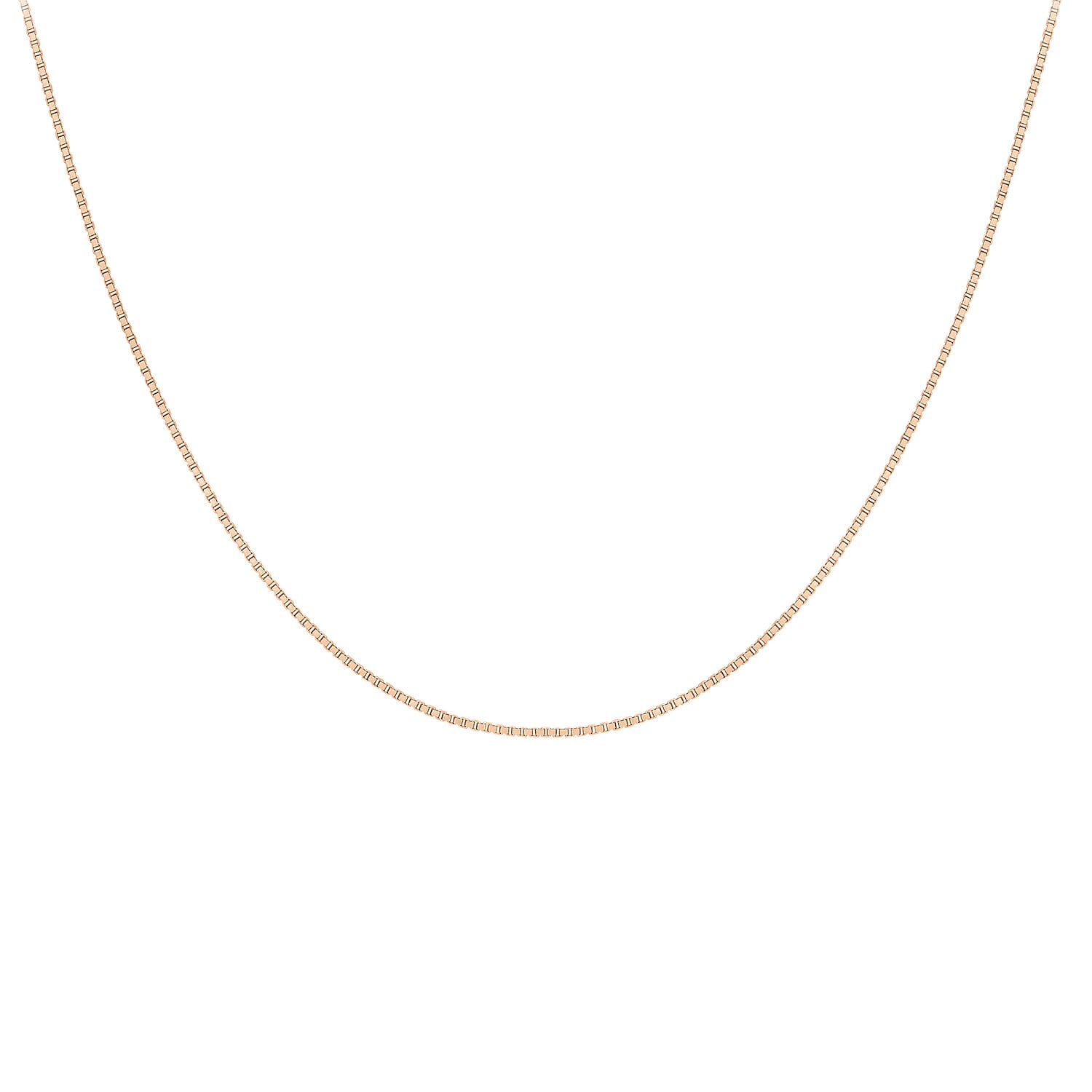 ILIANA 18K Rose Gold Venetian Box Chain 20 Inch 7571972 0