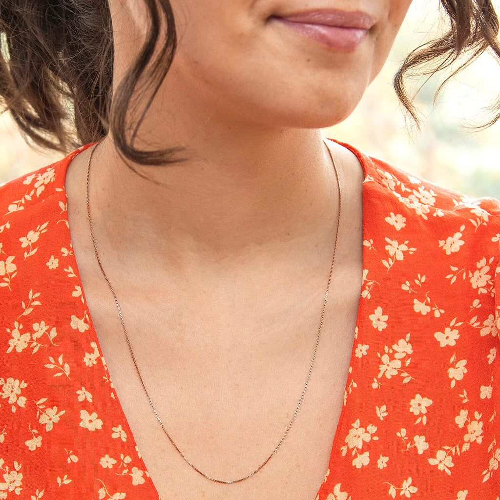 18K Rose Gold  Chain (Size - 20),  Gold Wt. 1.9 Gms
