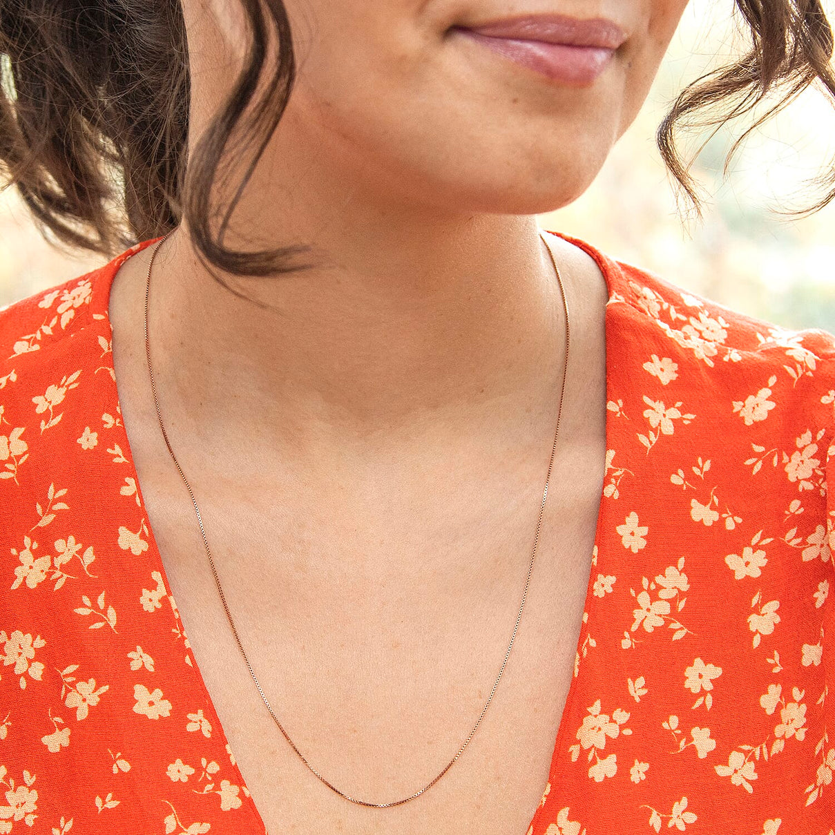 ILIANA 18K Rose Gold Venetian Box Chain 20 Inch 7571972 1
