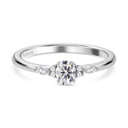 ILIANA - 18K W Gold IGI Certified Diamond (SI-G-H) Ring 0.50 Ct