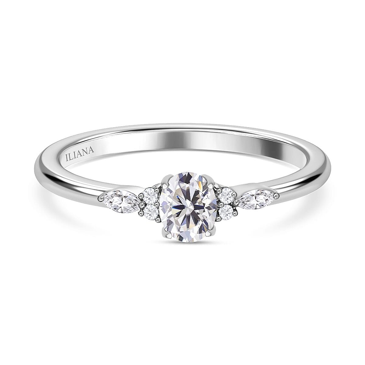 ILIANA - Diamond Solitaire Ring in 18K W Gold, IGI Certified 7557399 0