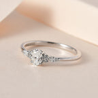 ILIANA - 18K W Gold IGI Certified Diamond (SI-G-H) Ring 0.50 Ct