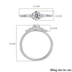 ILIANA - 18K W Gold IGI Certified Diamond (SI-G-H) Ring 0.50 Ct