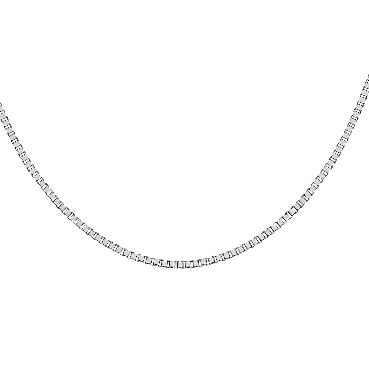 ILIANA 18K White Gold 1.2mm Box Chain 18 Inch 4g 7572076 0