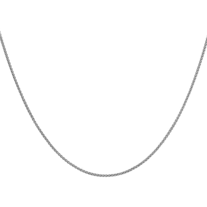 ILIANA 18K White Gold 1mm Adjustable Spiga Chain 18 Inch to 20 Inch 2.7g 7574961 2
