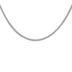 18K White Gold Slider Spiga Chain With Spring Ring Clasp (Size - 20 Adjustable)