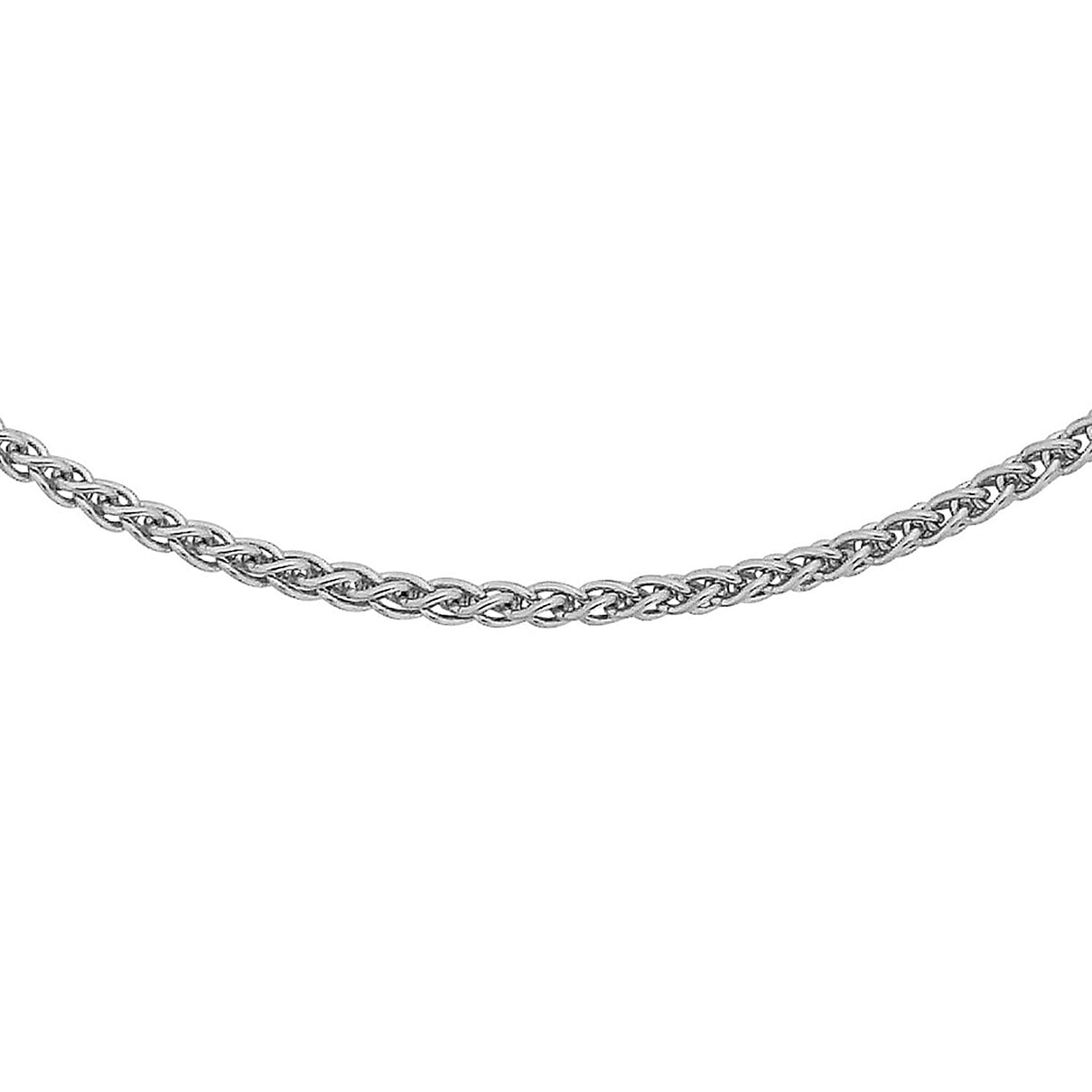 ILIANA 18K White Gold 1mm Spiga Chain 18 Inch 7574971 0