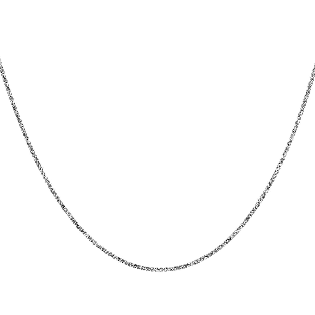 ILIANA 18K White Gold 1mm Spiga Chain 18 Inch 7574971 1