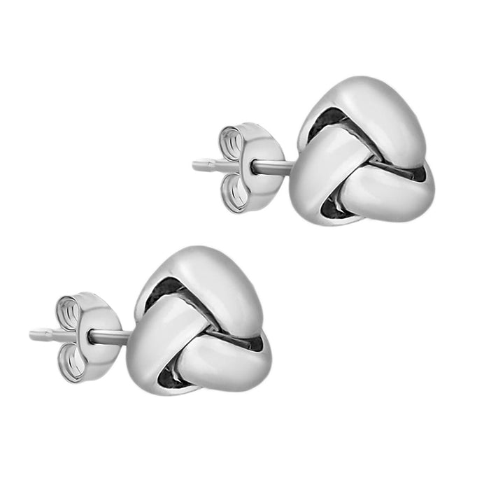 ILIANA 18K White Gold 6mm Knot Stud Earrings 7190227 2