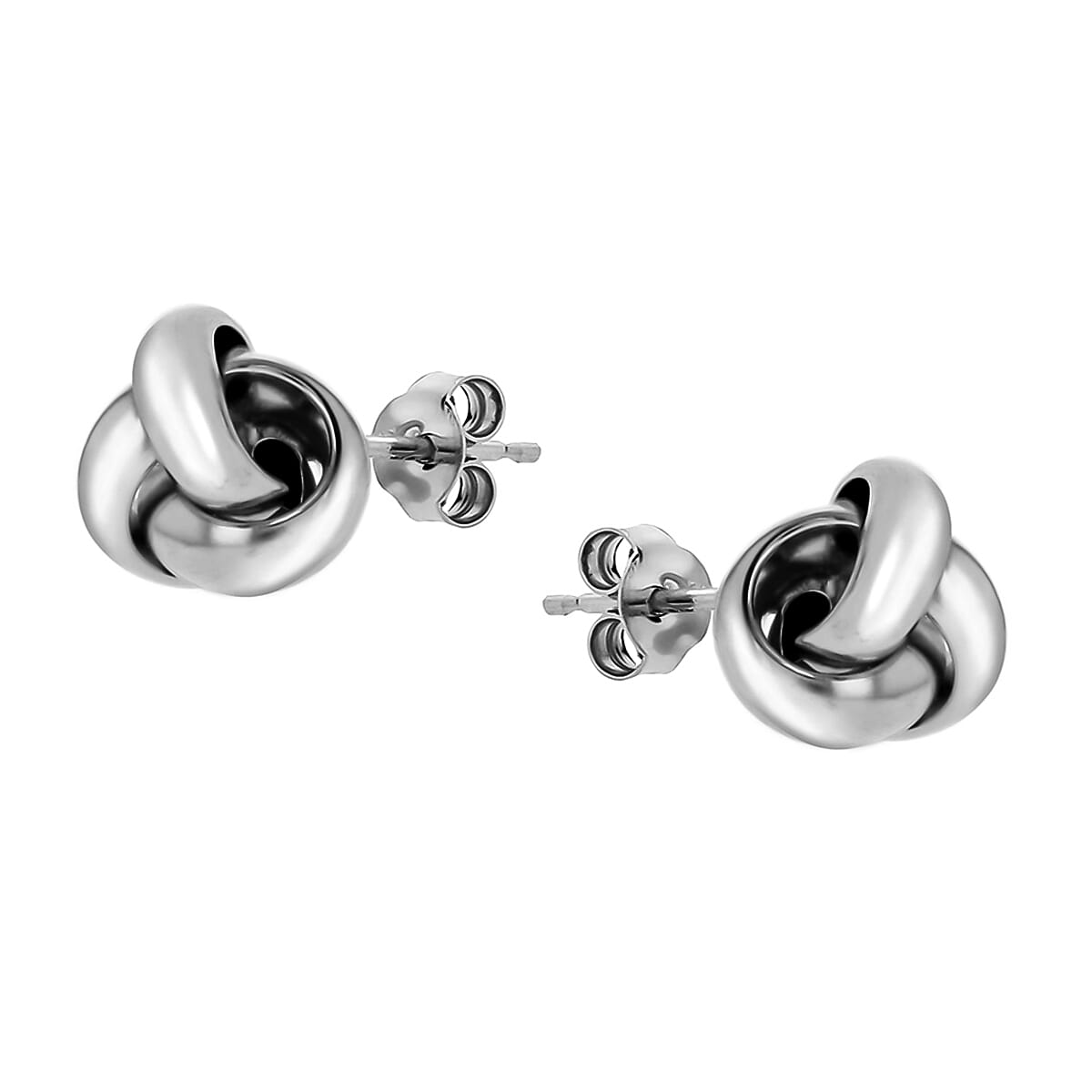 ILIANA 18K White Gold 8mm Knot Stud Earrings 7190228 1