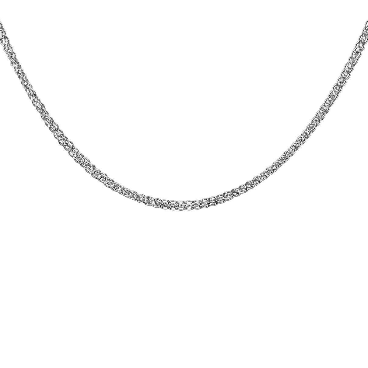 ILIANA 18K White Gold Adjustable Mini Spiga Chain 16 Inch to 18 Inch 7575367 5