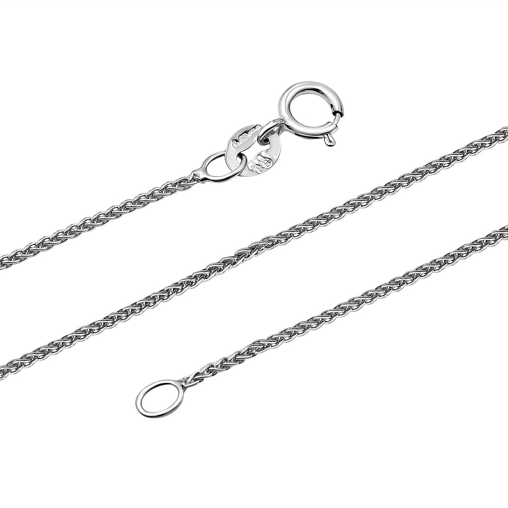 JCK Vegas Collection - 18K White Gold Spiga Chain (Size 20) with Spring Ring Clasp