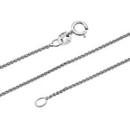 JCK Vegas Collection - 18K White Gold Spiga Chain (Size 20) with Spring Ring Clasp