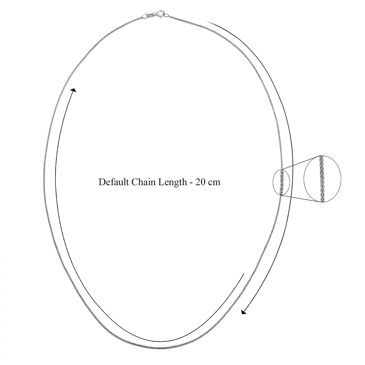 ILIANA 18K White Gold Chain in Spiga Pattern from JCK Vegas Collection, Gold Wt. 2.700 Grams 2862368 6