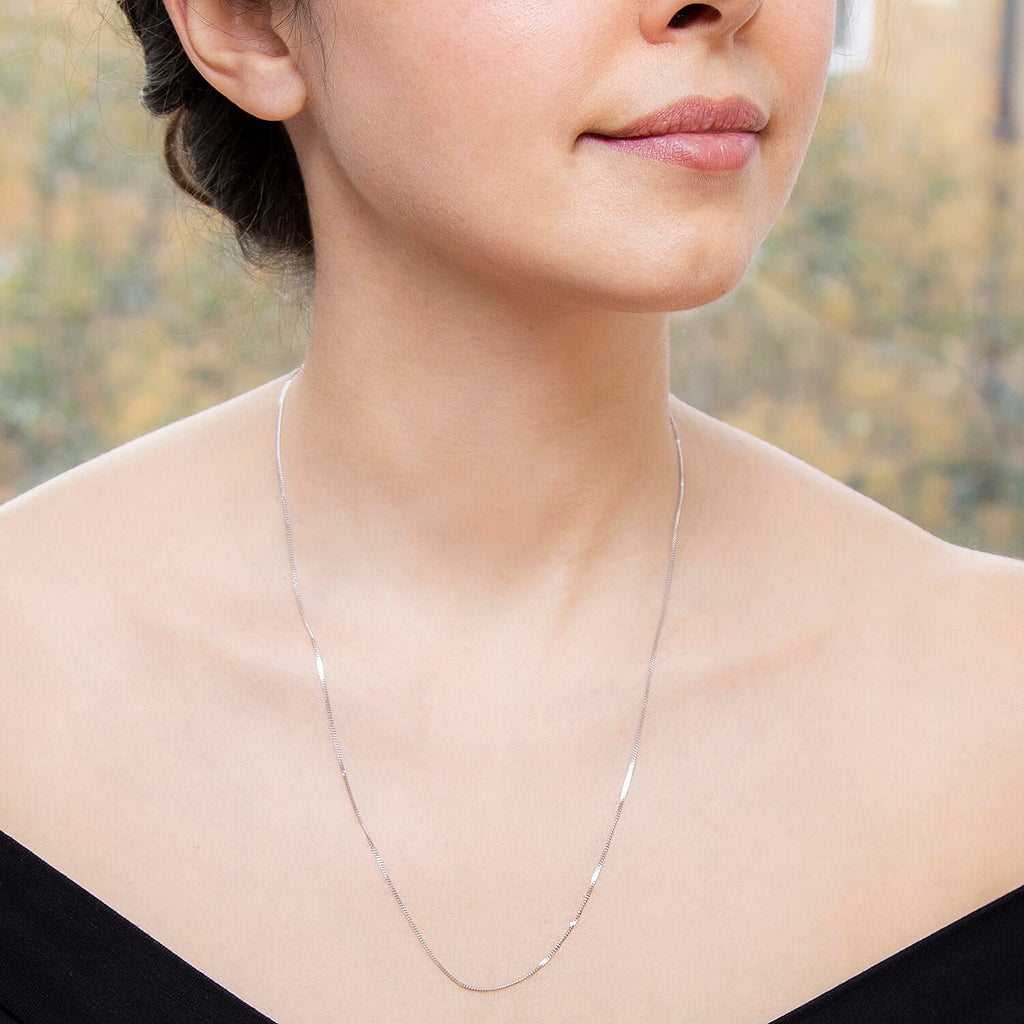 18K W Gold  Chain (Size - 20),  Gold Wt. 2 Gms