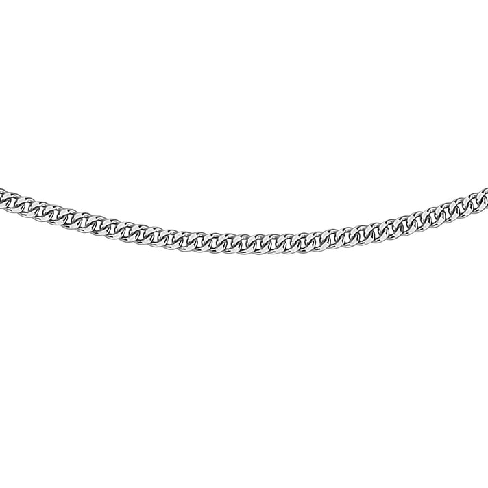 ILIANA 18K White Gold Diamond Cut Adjustable Lobster Clasp Curb Chain 16 Inch to 18 Inch 7573895 1