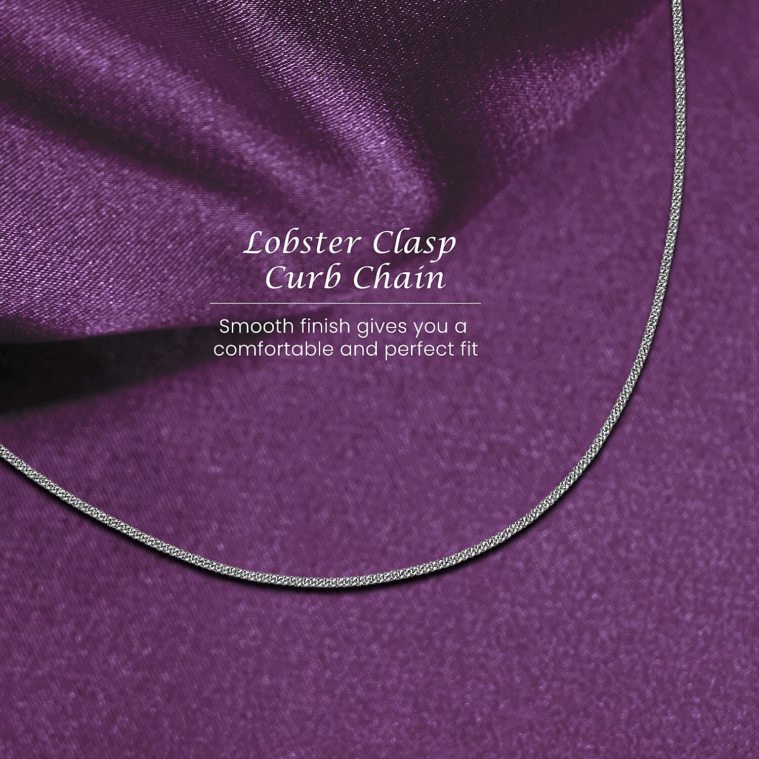 ILIANA 18K White Gold Diamond Cut Adjustable Lobster Clasp Curb Chain 16 Inch to 18 Inch 7573895 2