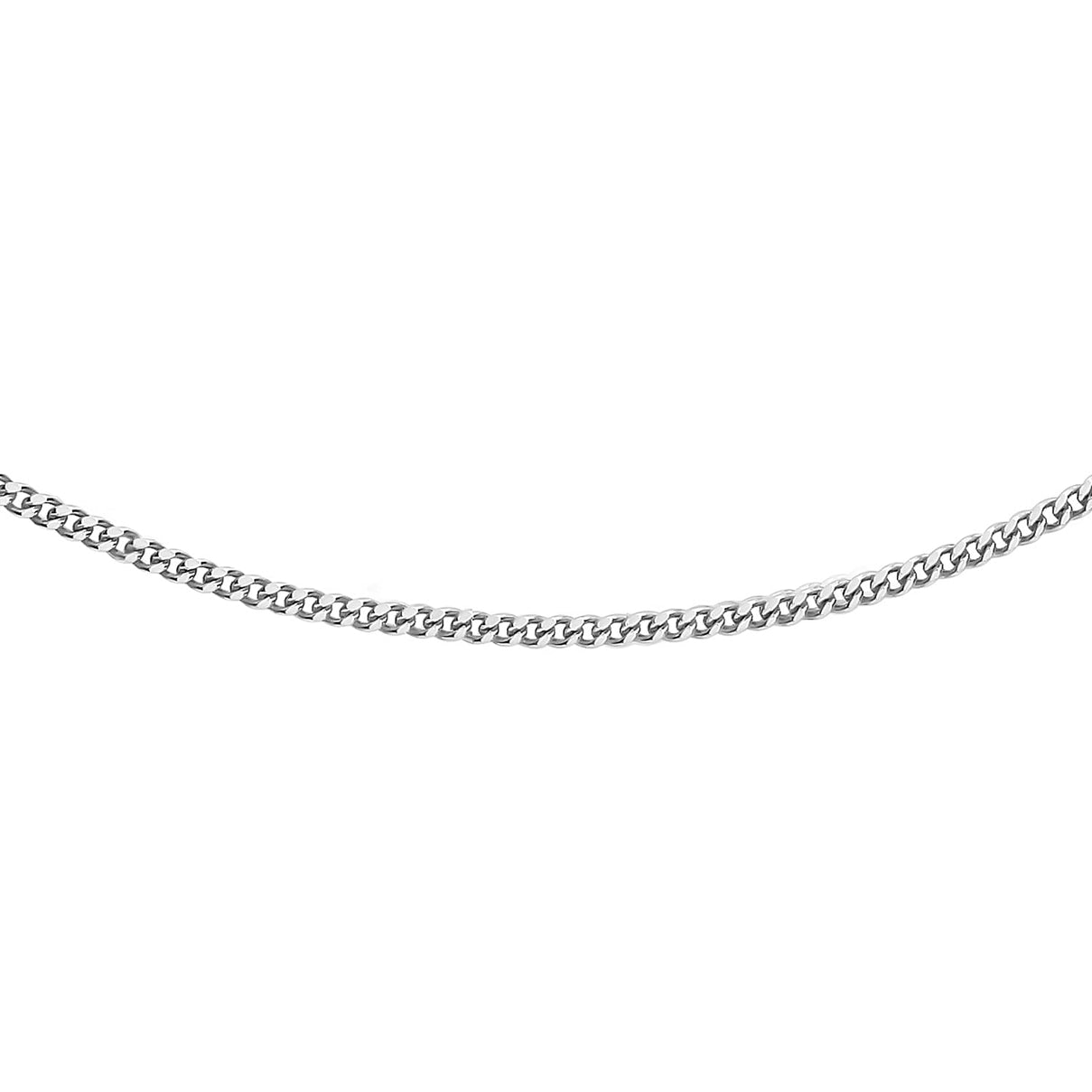 ILIANA 18K White Gold Diamond Cut Curb Chain 16 Inch 7573432 0