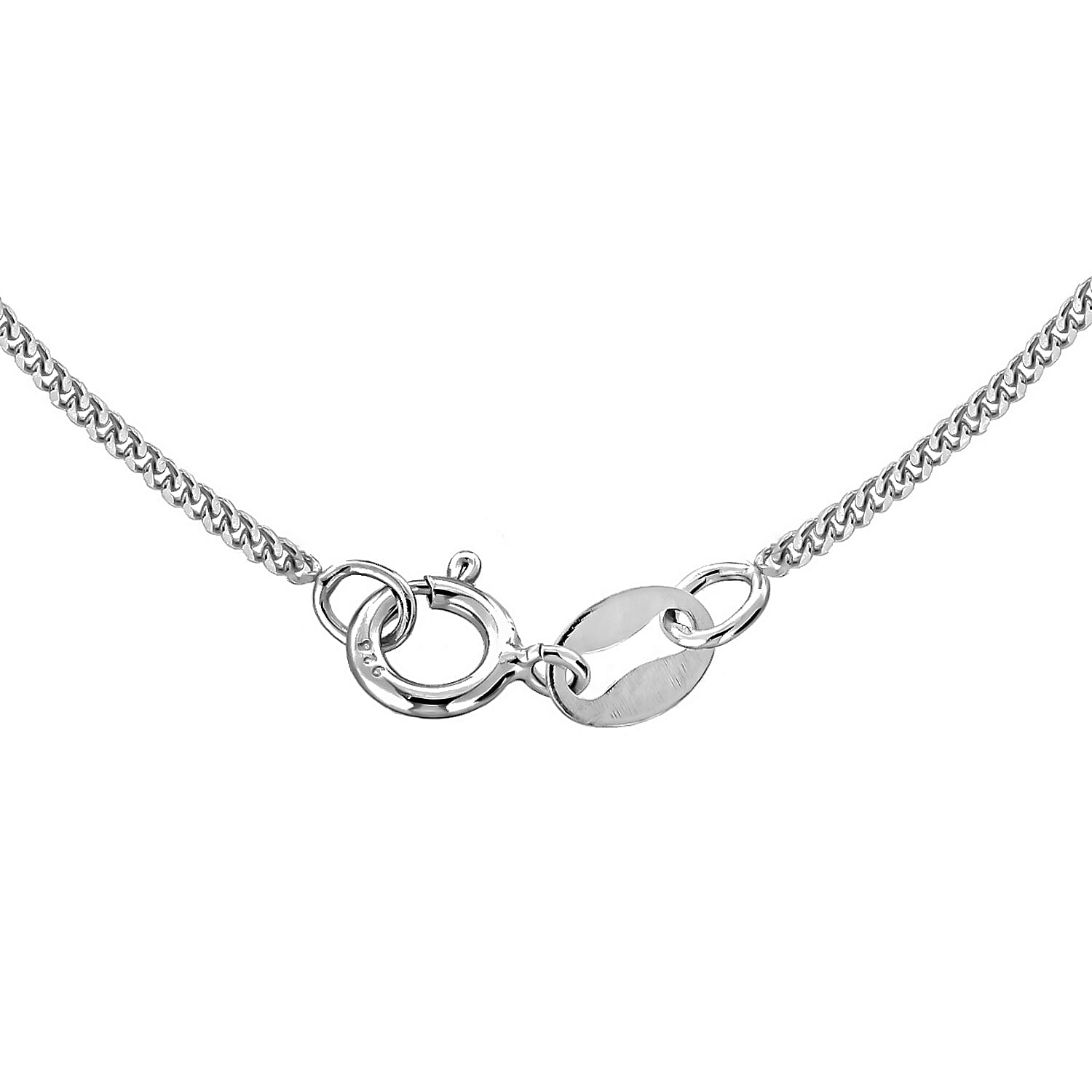 ILIANA 18K White Gold Diamond Cut Curb Chain 16 Inch 7573432 2
