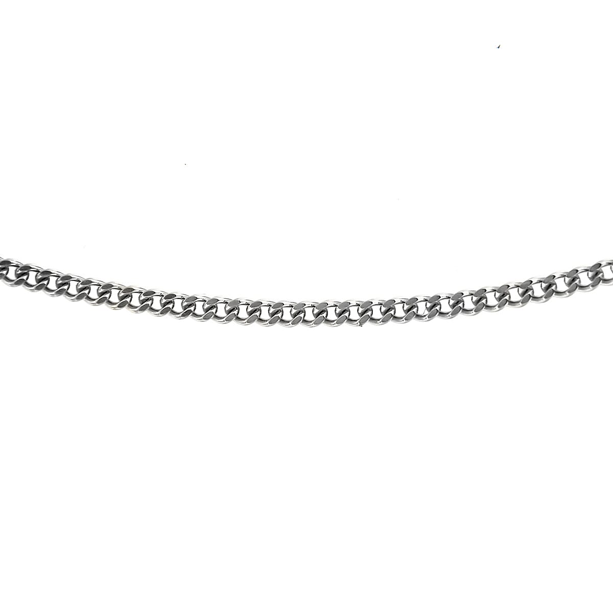 ILIANA 18K White Gold Diamond Cut Curb Chain 16 Inch 7573435 0
