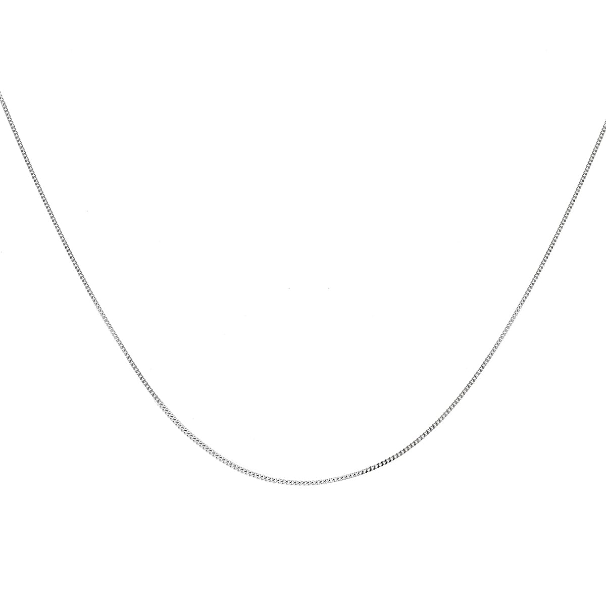ILIANA 18K White Gold Diamond Cut Curb Chain 16 Inch 7573435 1
