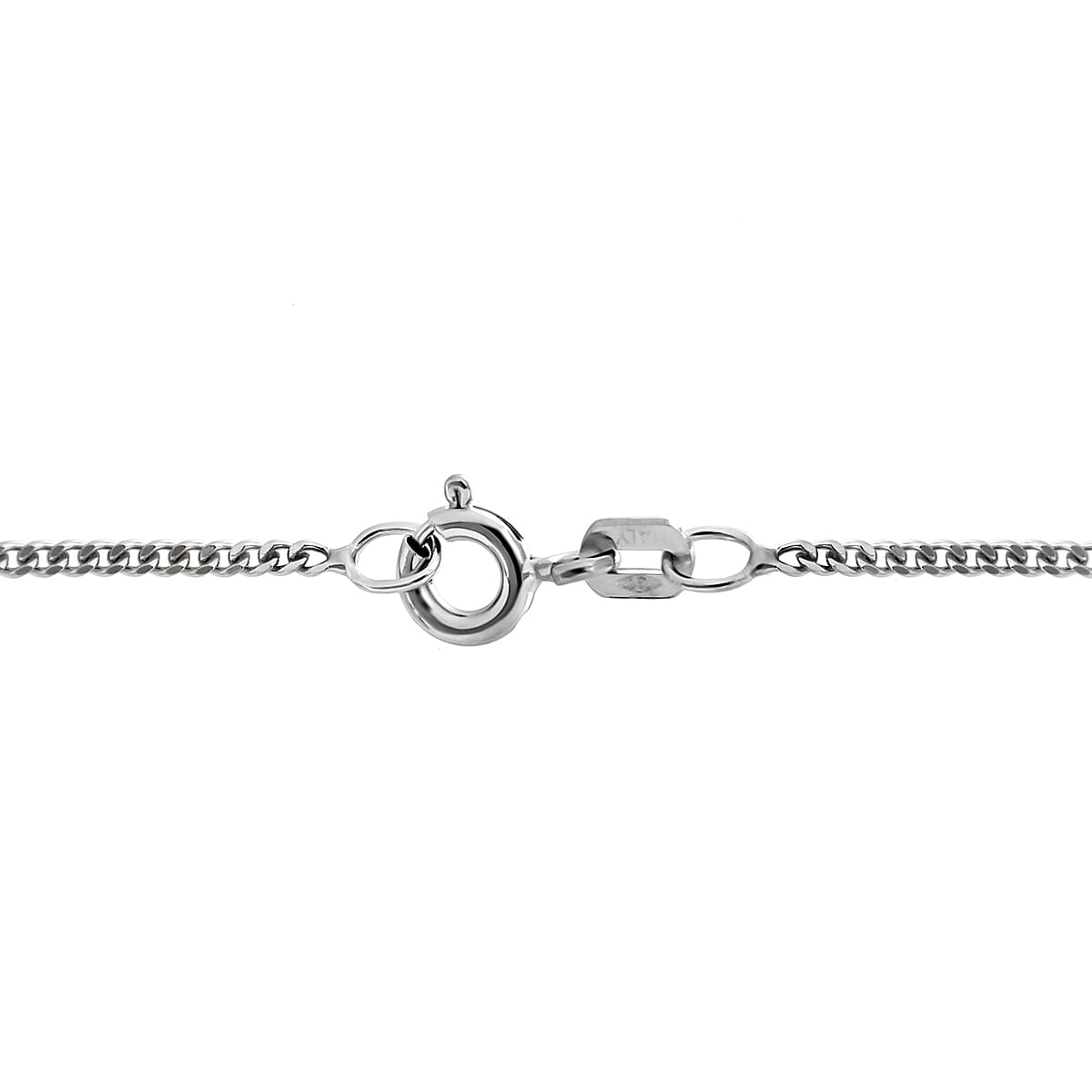 ILIANA 18K White Gold Diamond Cut Curb Chain 16 Inch 7573435 2