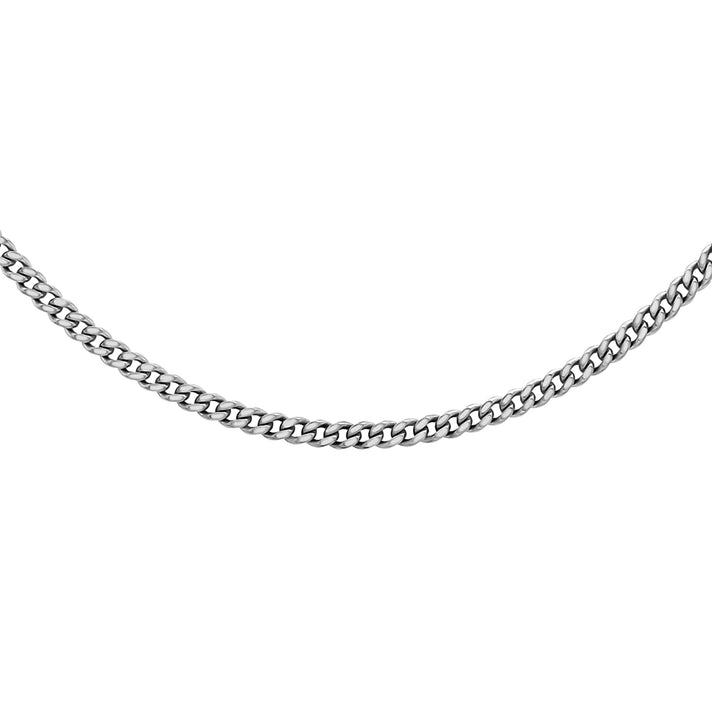 ILIANA 18K White Gold Diamond Cut Curb Chain 20 Inch 7573408 1