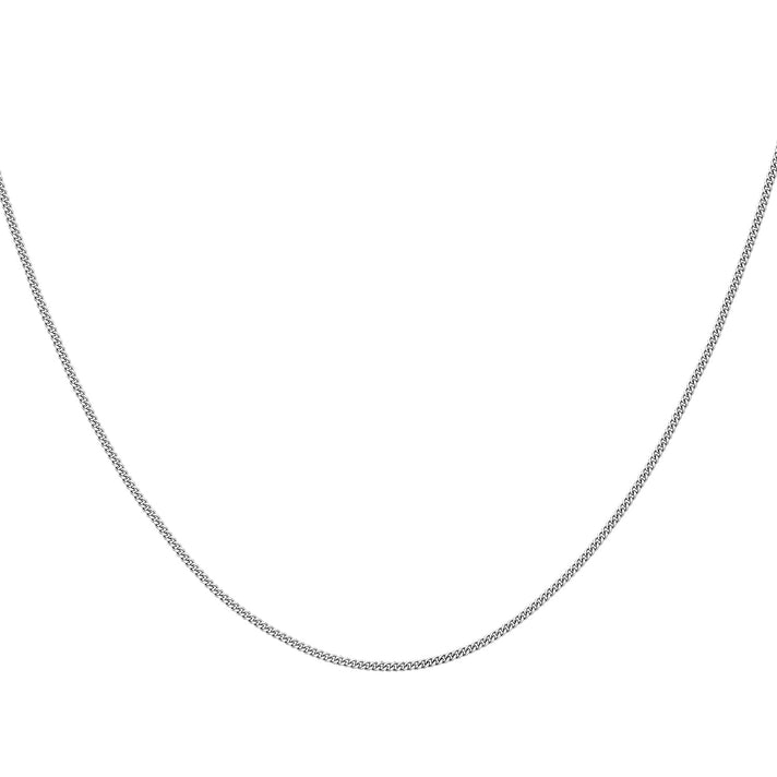 ILIANA 18K White Gold Diamond Cut Curb Chain 20 Inch 7573434 2